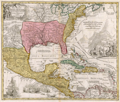 Midden Amerika Nova Hispaniae 1737 Homann